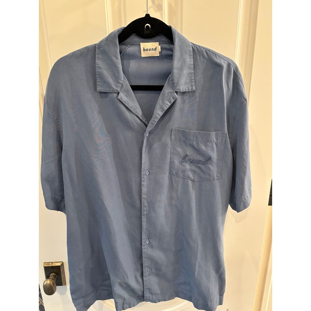 Bound Mens Blue Summer Oversized Shirt Size M